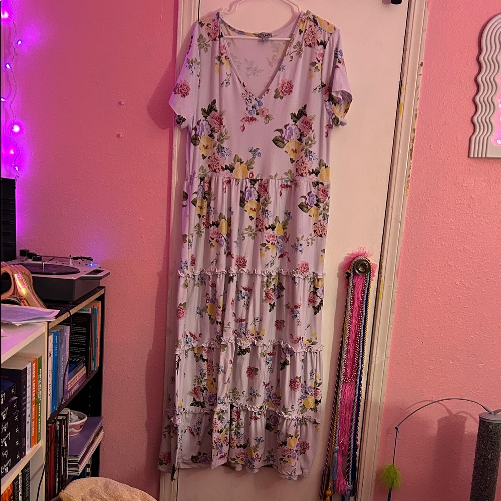 J for Justify Floral Maxi Dress in Pastel Hues